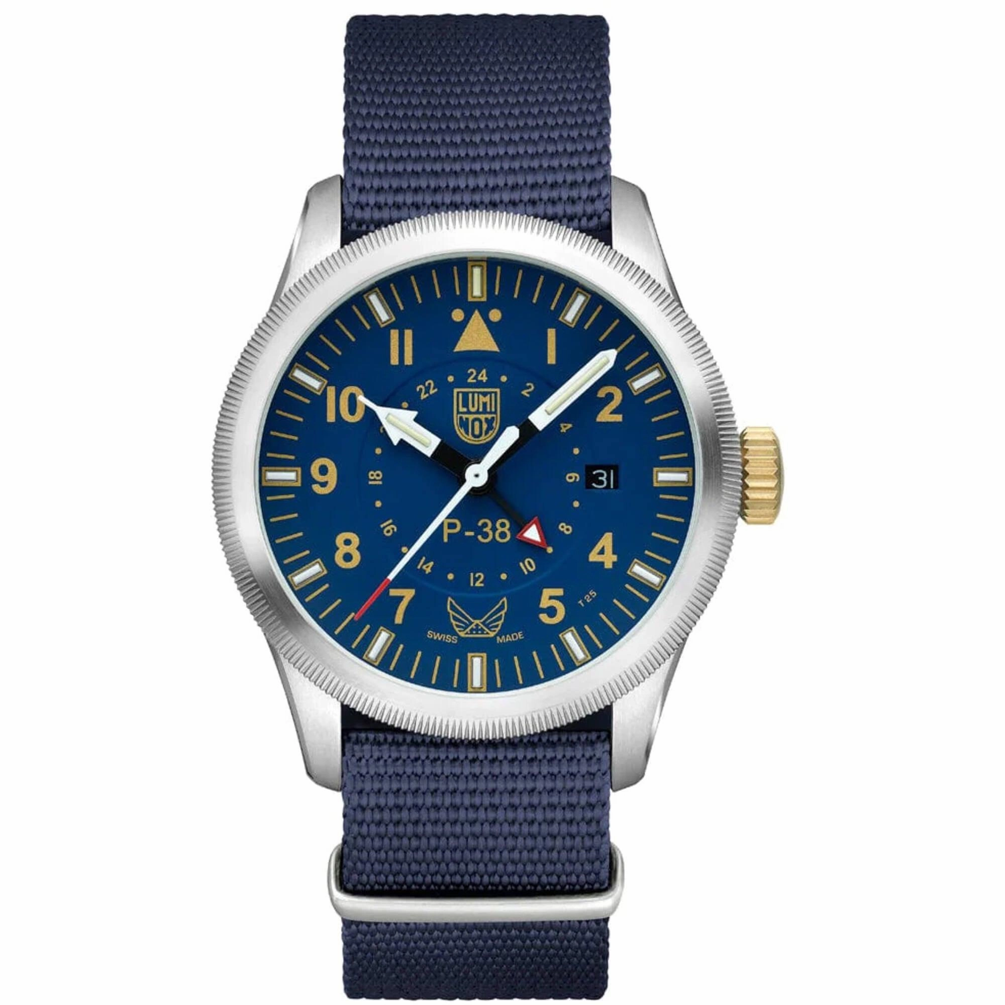 Luminox Men's Watch - Volition America P-38 Lightning Blue Dial Strap | XA.9521.VOL