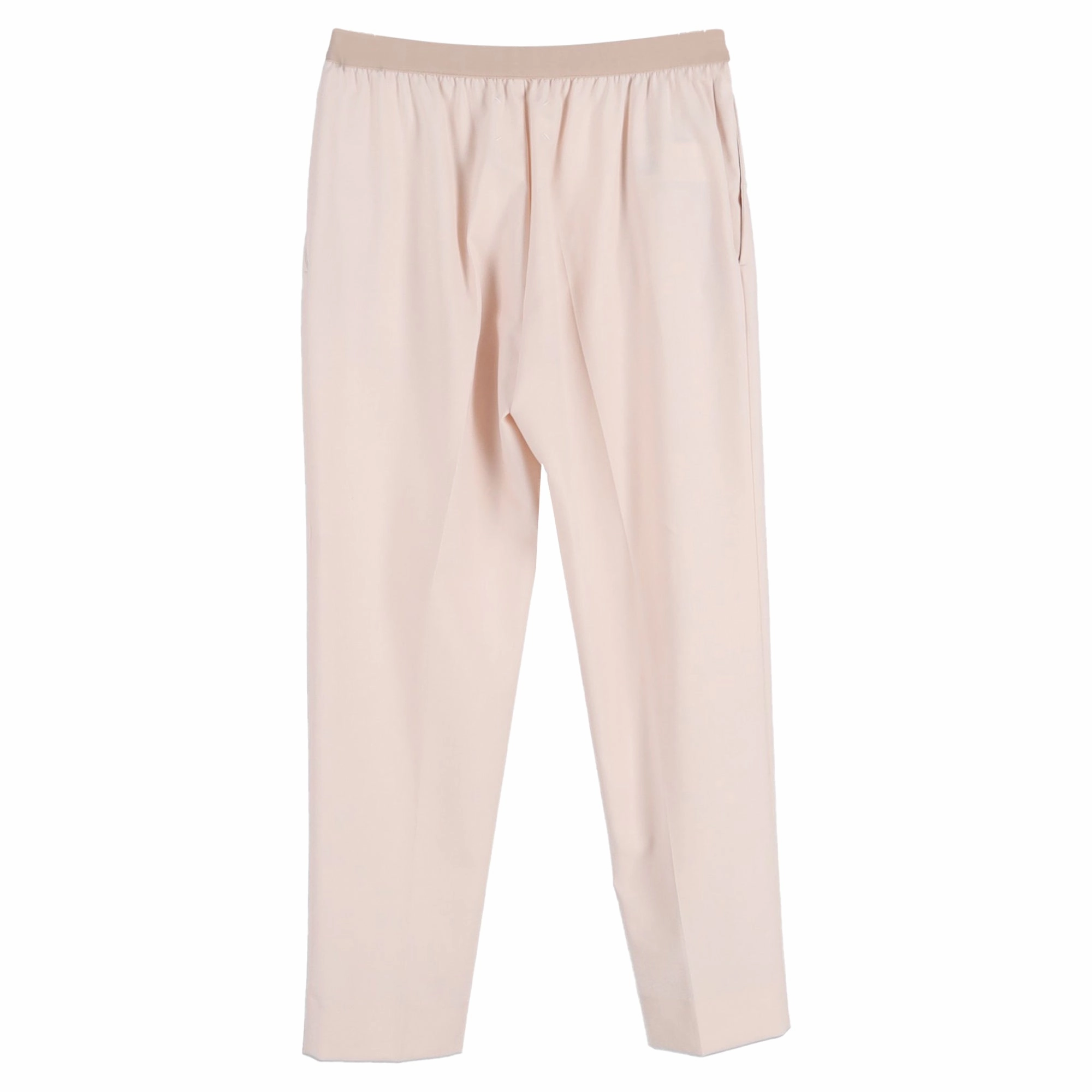Maison Margiela Straight Leg Trousers in Pastel Pink Polyester