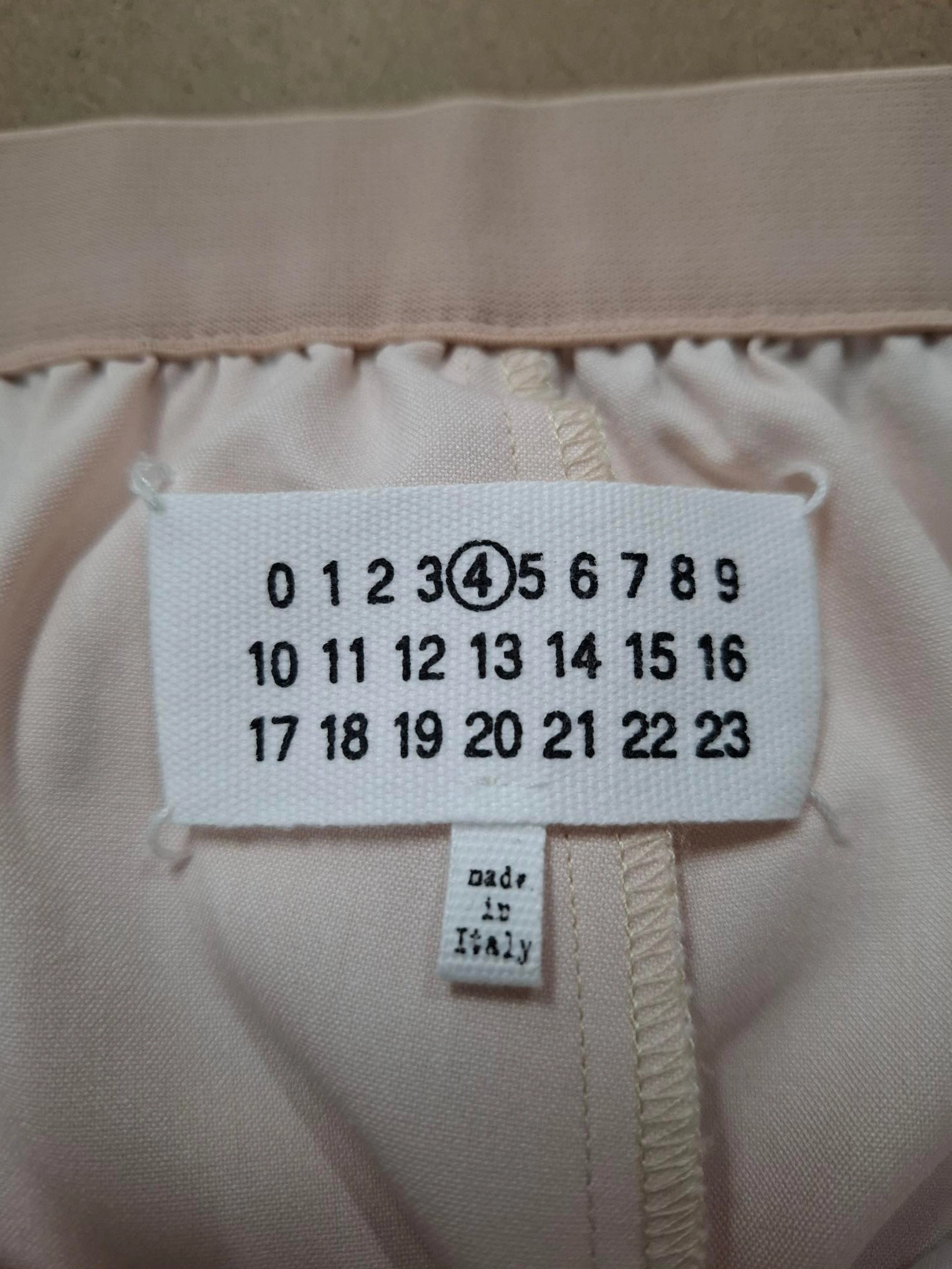 Maison Margiela Straight Leg Trousers in Pastel Pink Polyester