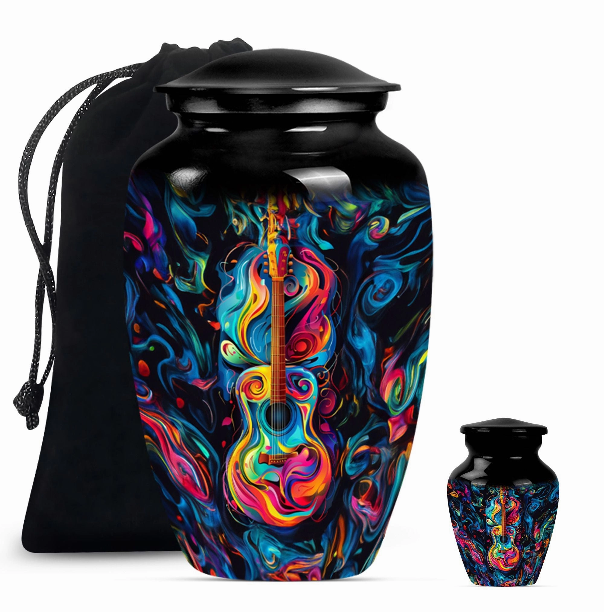 Melodious Remembrance: Guitar Urn for Honoring Men's Memories