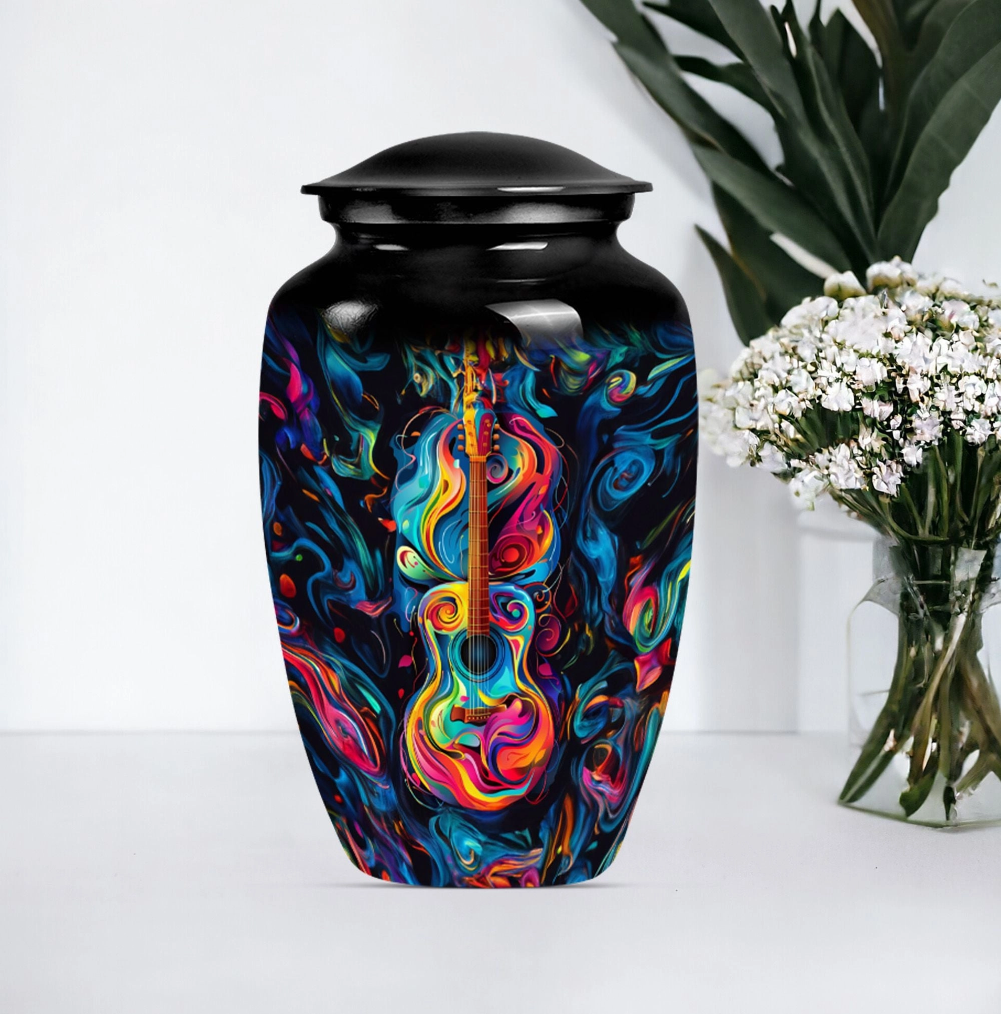 Melodious Remembrance: Guitar Urn for Honoring Men's Memories