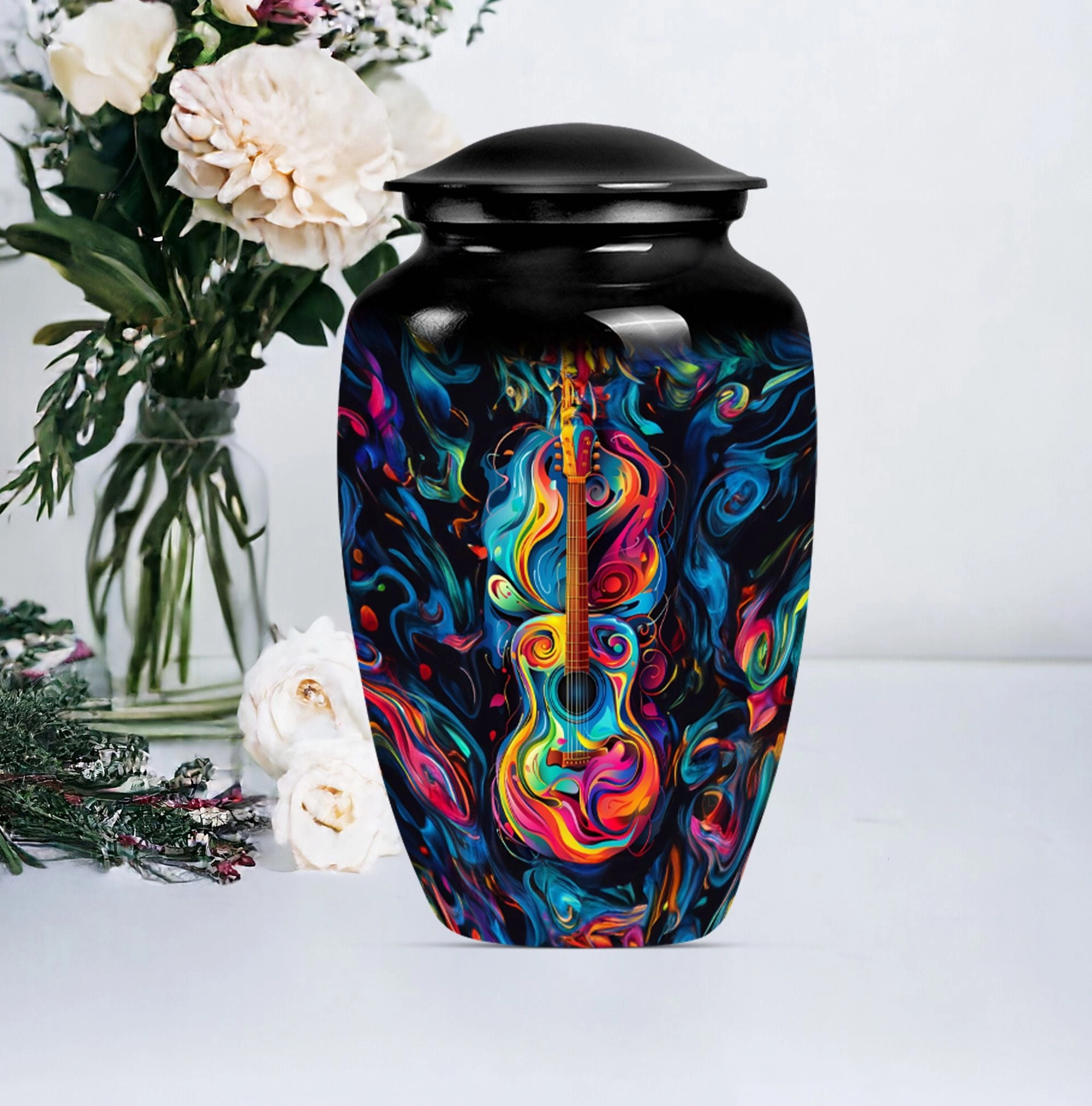 Melodious Remembrance: Guitar Urn for Honoring Men's Memories
