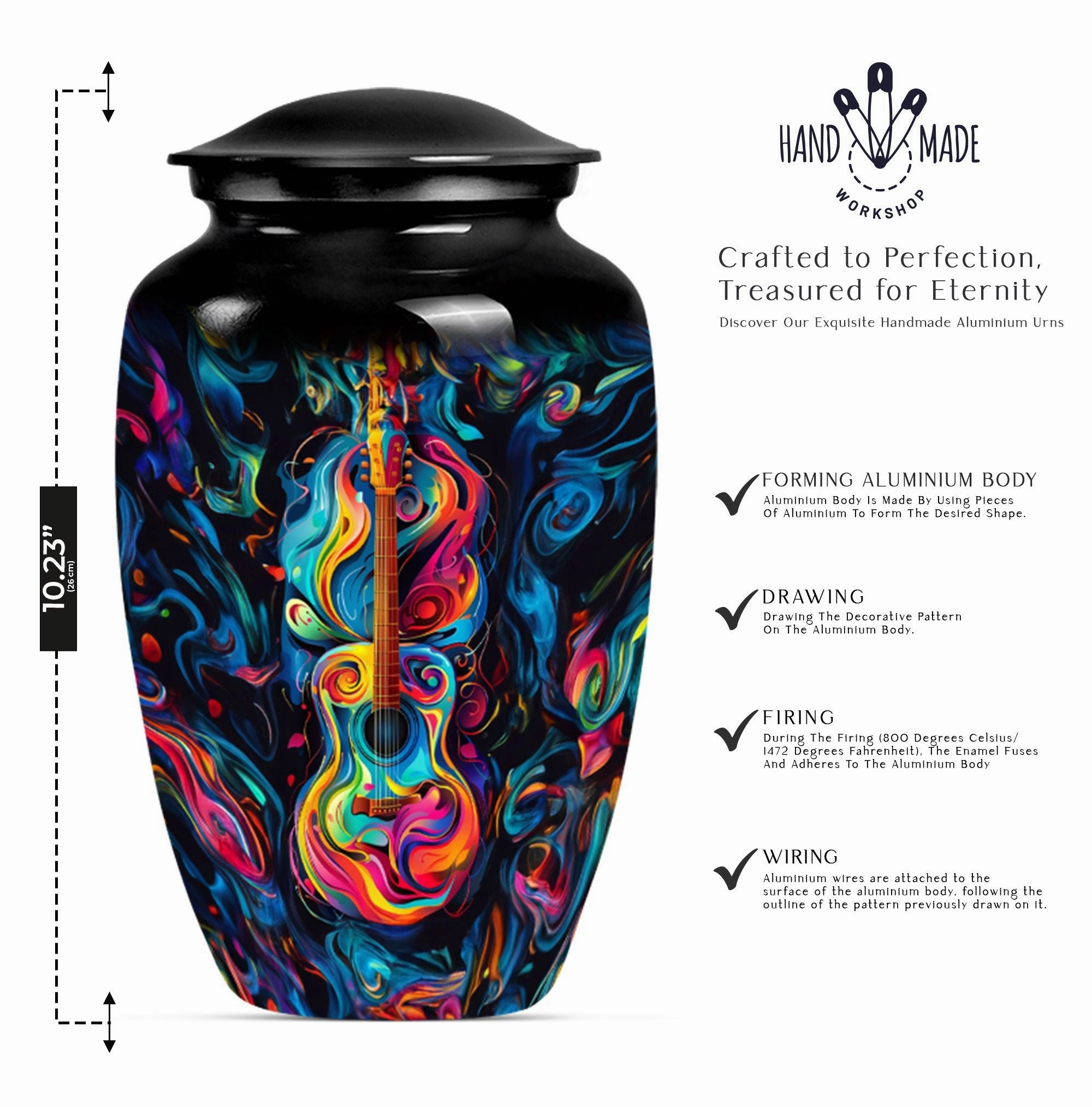 Melodious Remembrance: Guitar Urn for Honoring Men's Memories