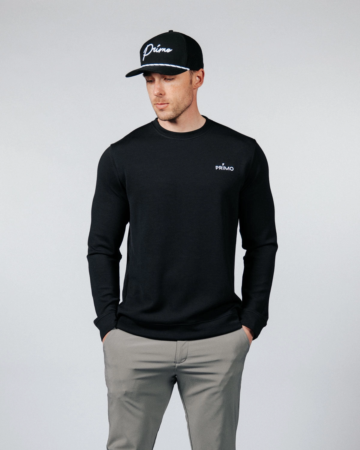 Men's Black Golf Crew Neck