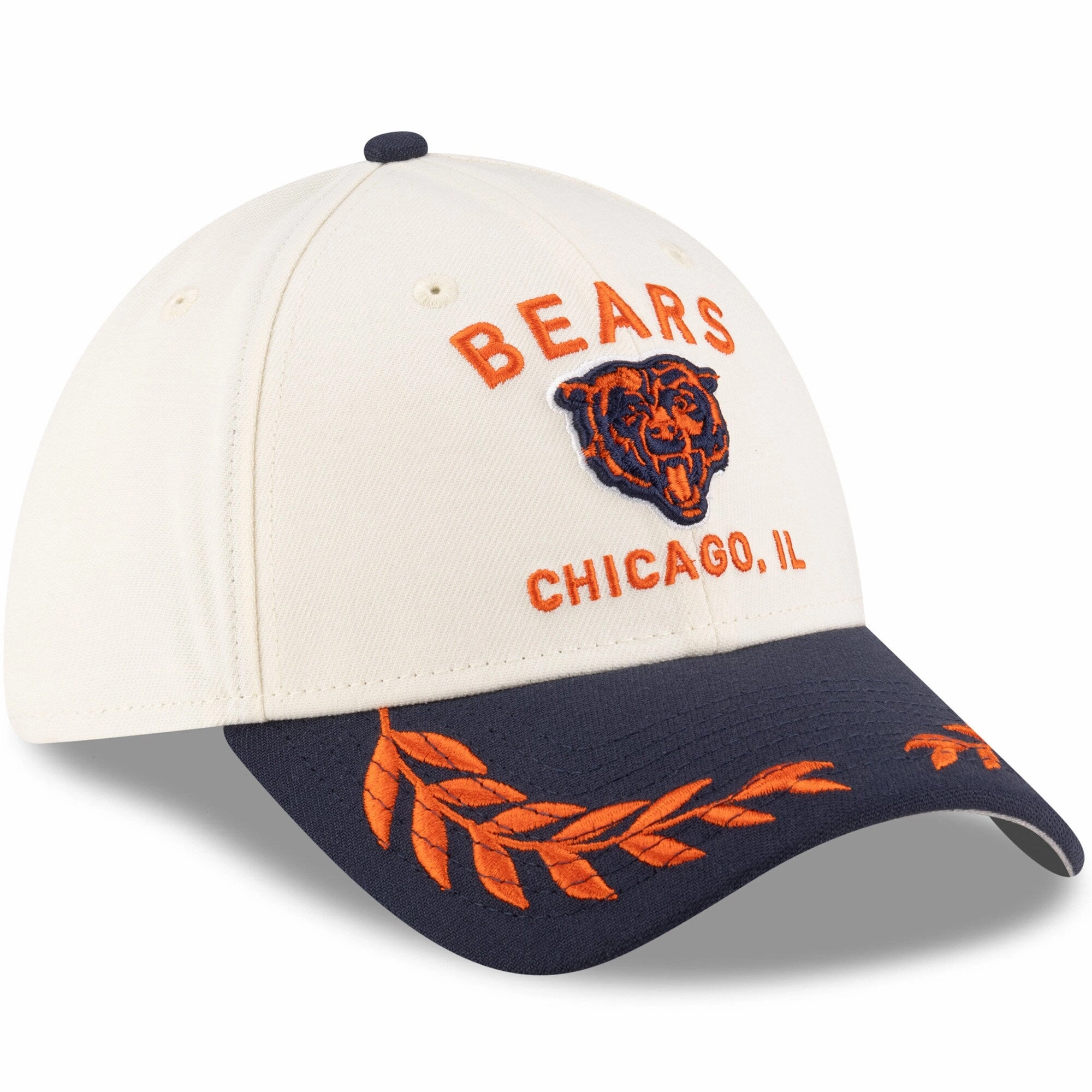 Men's Chicago Bears New Era 2025 NFL Draft Chrome 39THIRTY Flex Fit Hat