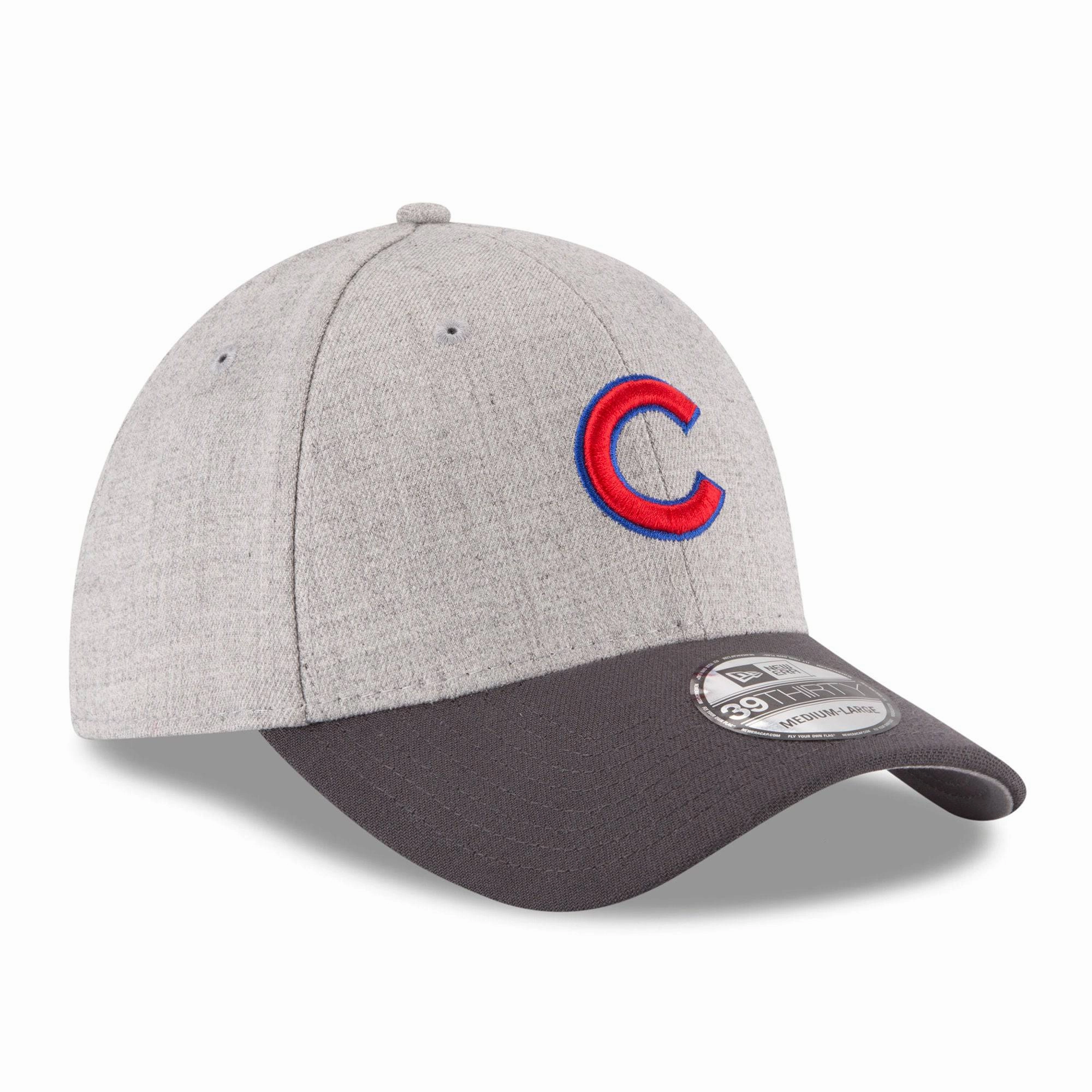 Men's Chicago Cubs New Era Heathered Gray/Graphite Change Up Classic 39THIRTY Flex Hat