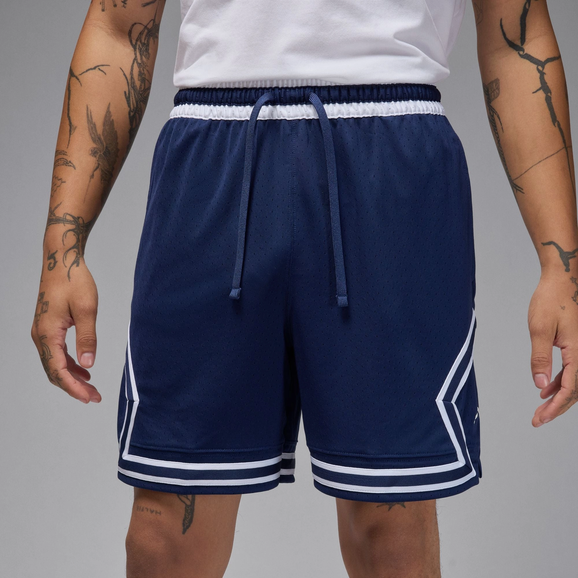 Men's Jordan Dri-FIT Mesh Diamond Shorts - MIDNIGHT NAVY/WHITE/WHITE