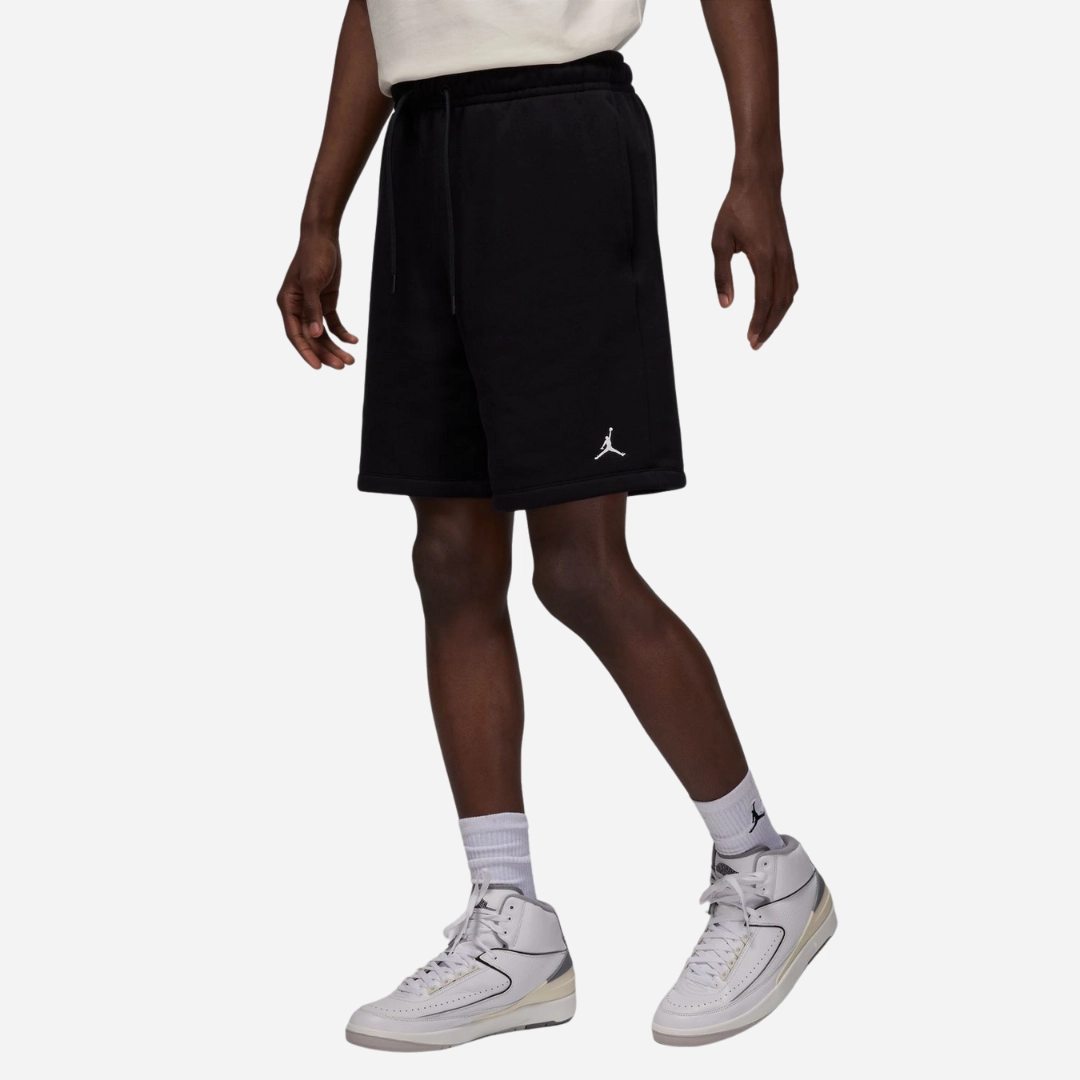 mens jordan brooklyn fleece shorts (black)