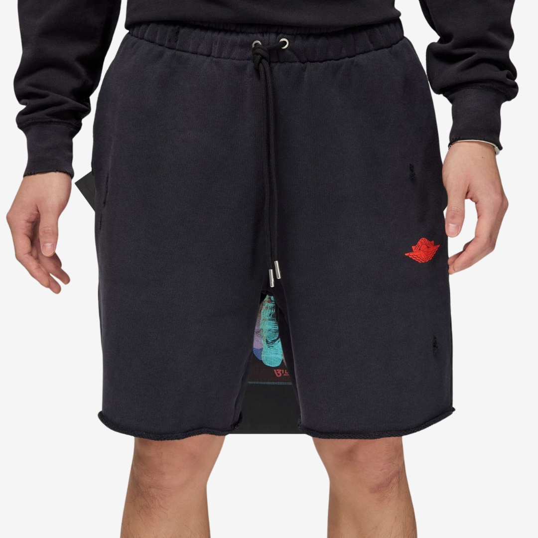 mens jordan rare air fleece shorts (black)