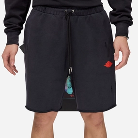 mens jordan rare air fleece shorts (black)