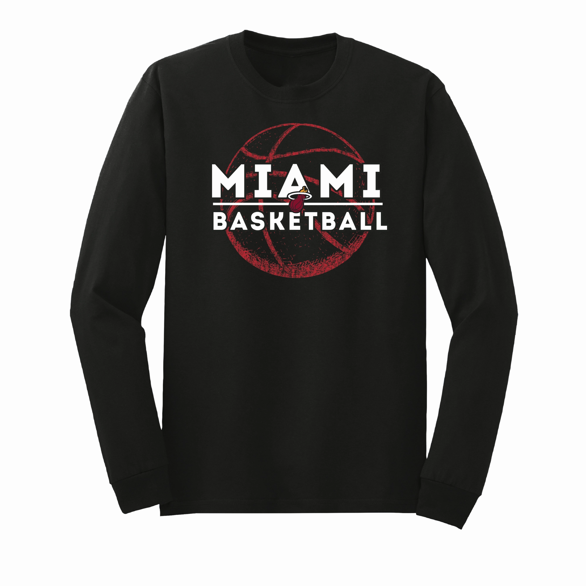 Miami HEAT Basketball Long Sleeve Black Tee