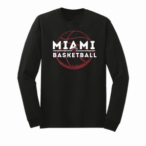 Miami HEAT Basketball Long Sleeve Black Tee