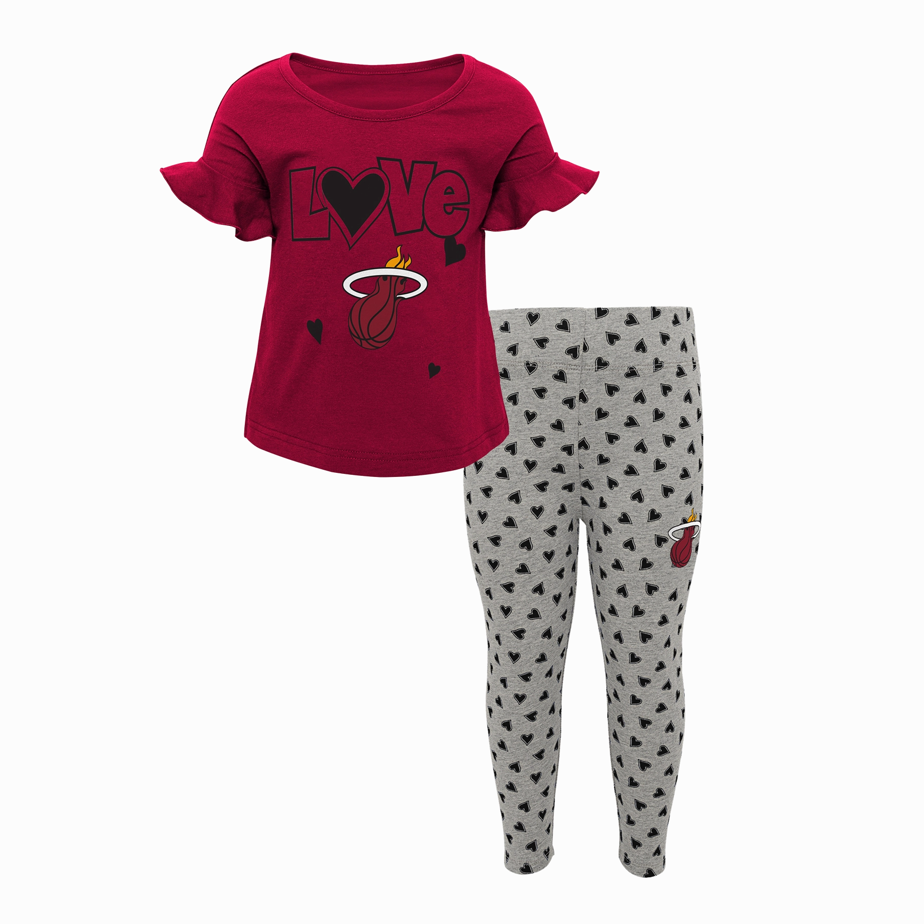 Miami HEAT Toddler Girls Sweet Heart Pant Set