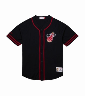 Mitchell & Ness Miami HEAT Button Down Tee