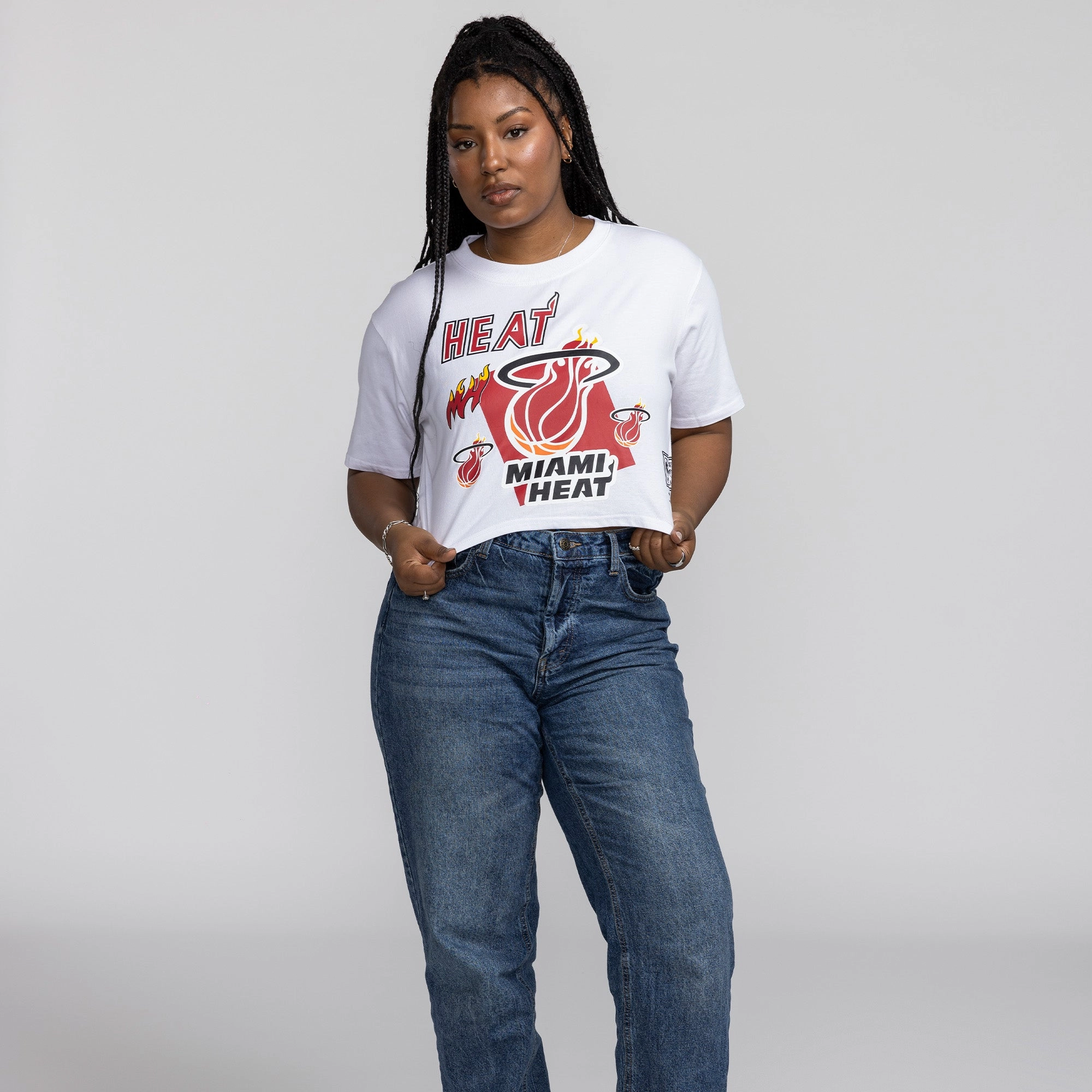Mitchell & Ness Miami HEAT Graphic Women's Crop Tee
