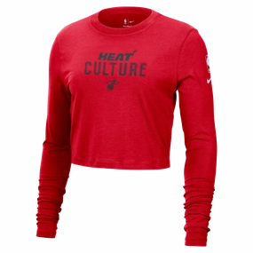 Nike HEAT Culture: Blood Red Women's Cropped Long Sleeve Tee