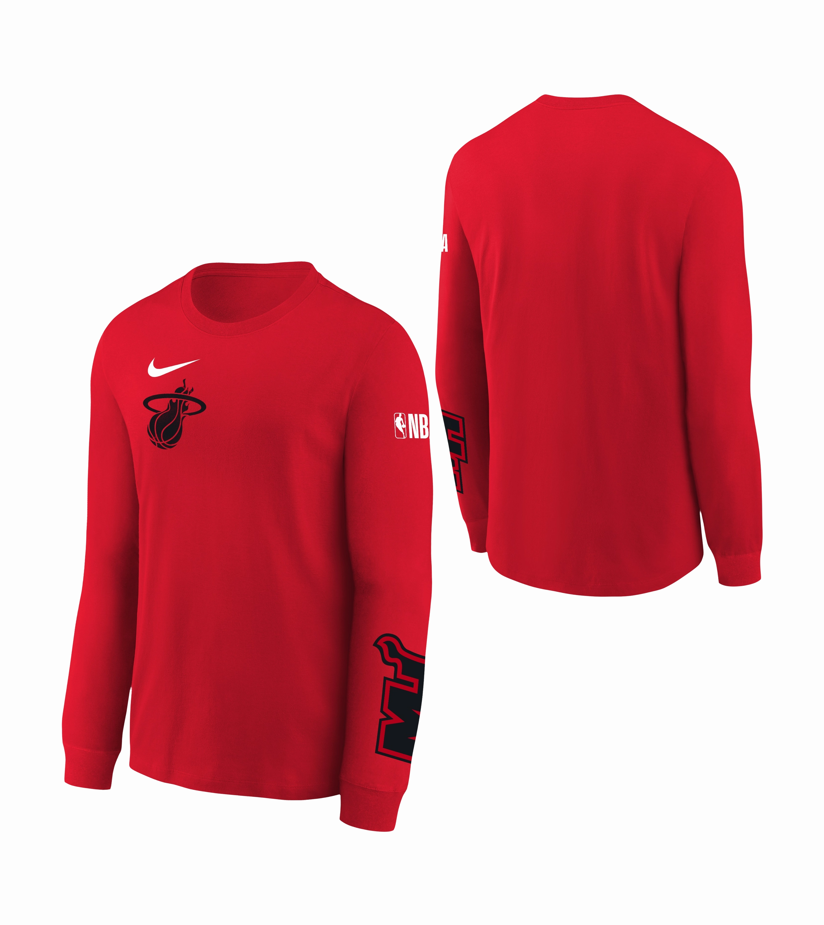 Nike HEAT Culture: Blood Red Youth Logo Long Sleeve Tee