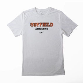 Nike White Suffield Athletics Dri Fit s/s tee