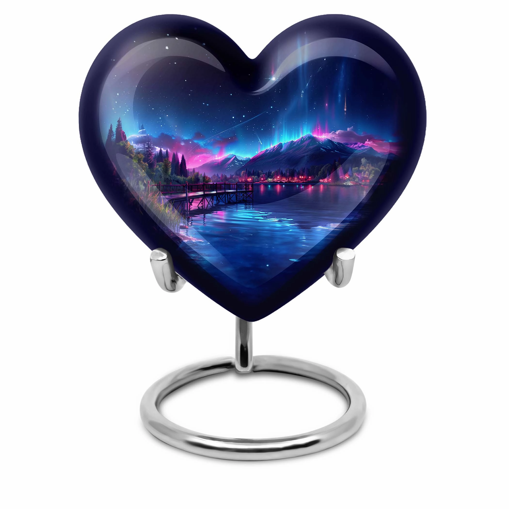 Northern Lights Men's Memorial Urn: Tribute to the Stars Above