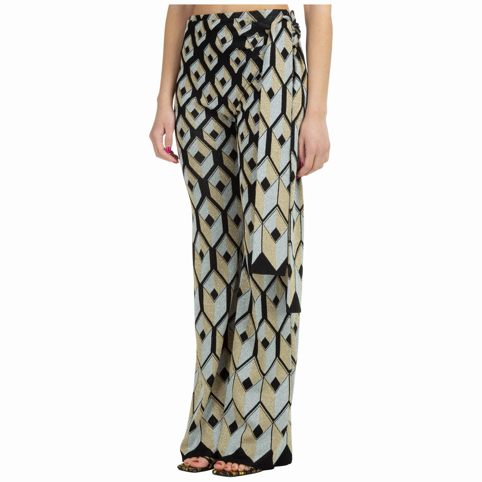 Paco Rabanne Diamond Printed Shiny Pants