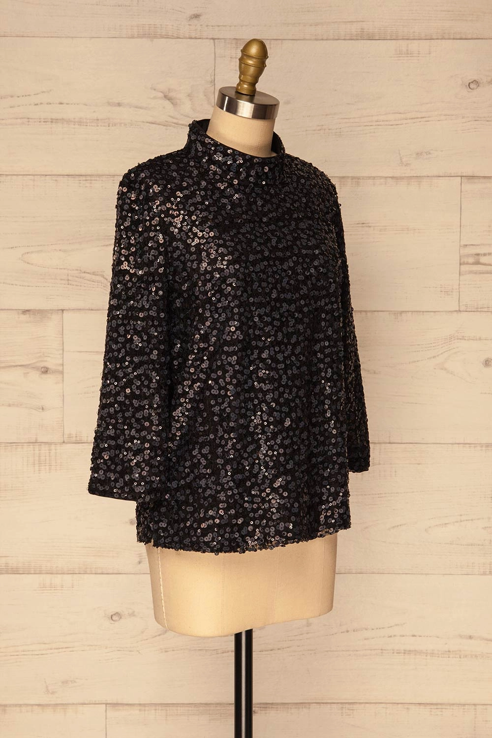 Paredes | Black Sequins Top