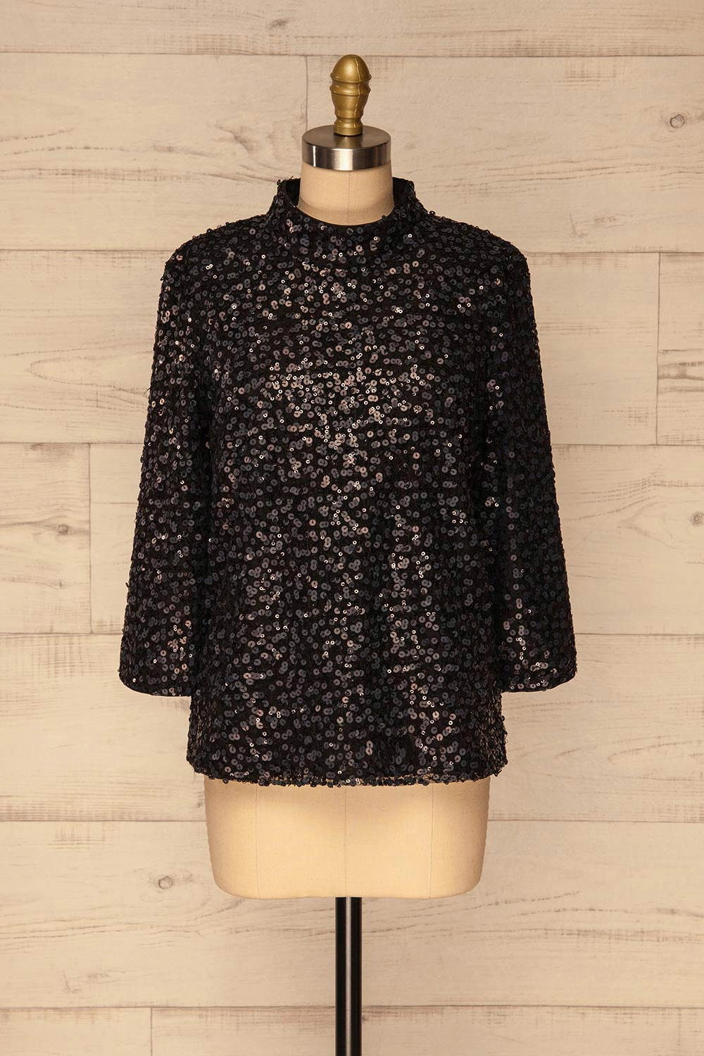 Paredes | Black Sequins Top