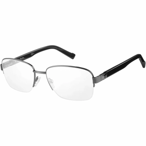 Pierre Cardin Men's Eyeglasses - Dark Ruthenium Half Rim Rectangular | P.C. 6836 0KJ1