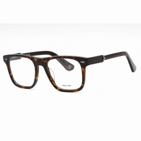 Police Men's Eyeglasses - Dark Tortoise Plastic Square Full Rim Frame | VPLL72 0722