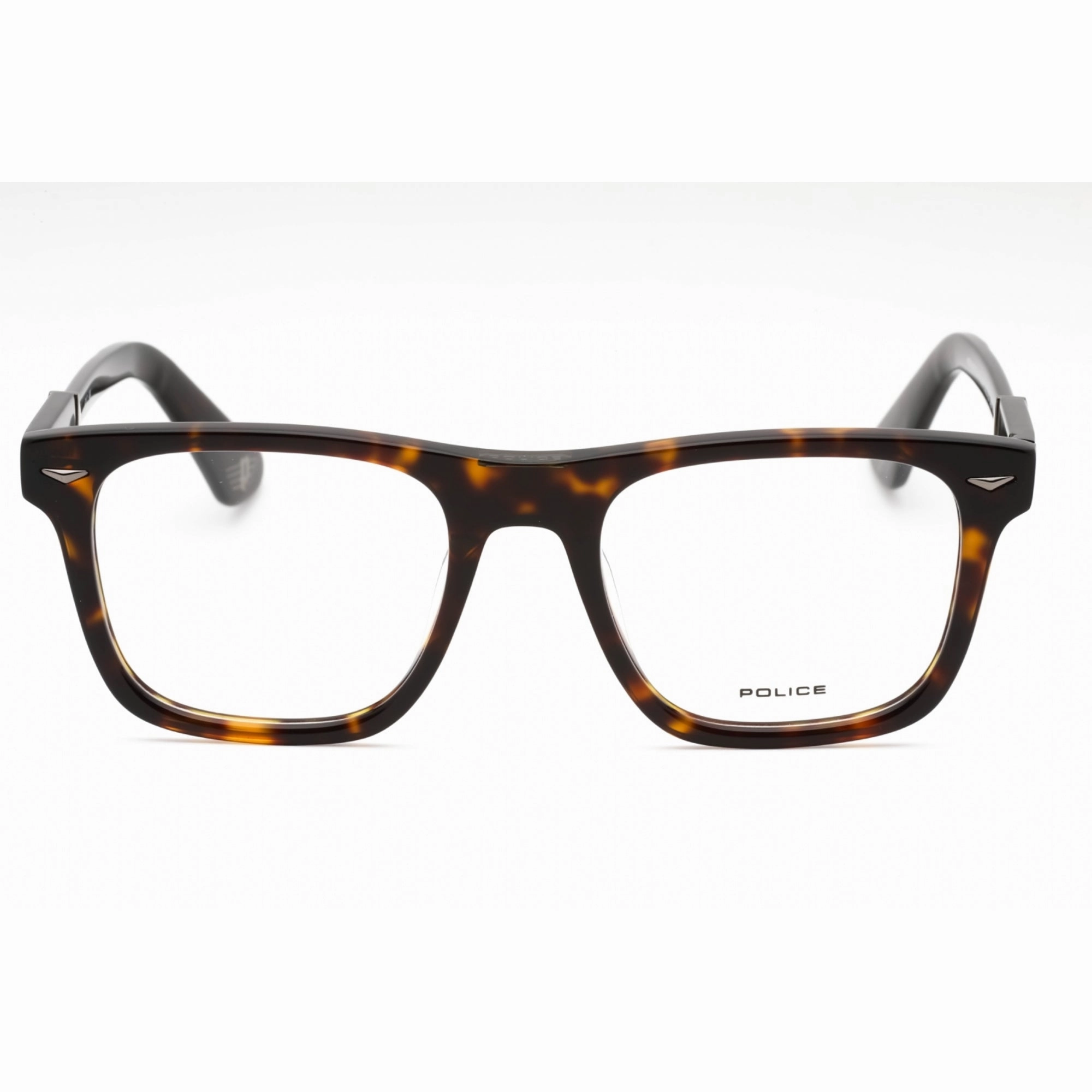 Police Men's Eyeglasses - Dark Tortoise Plastic Square Full Rim Frame | VPLL72 0722