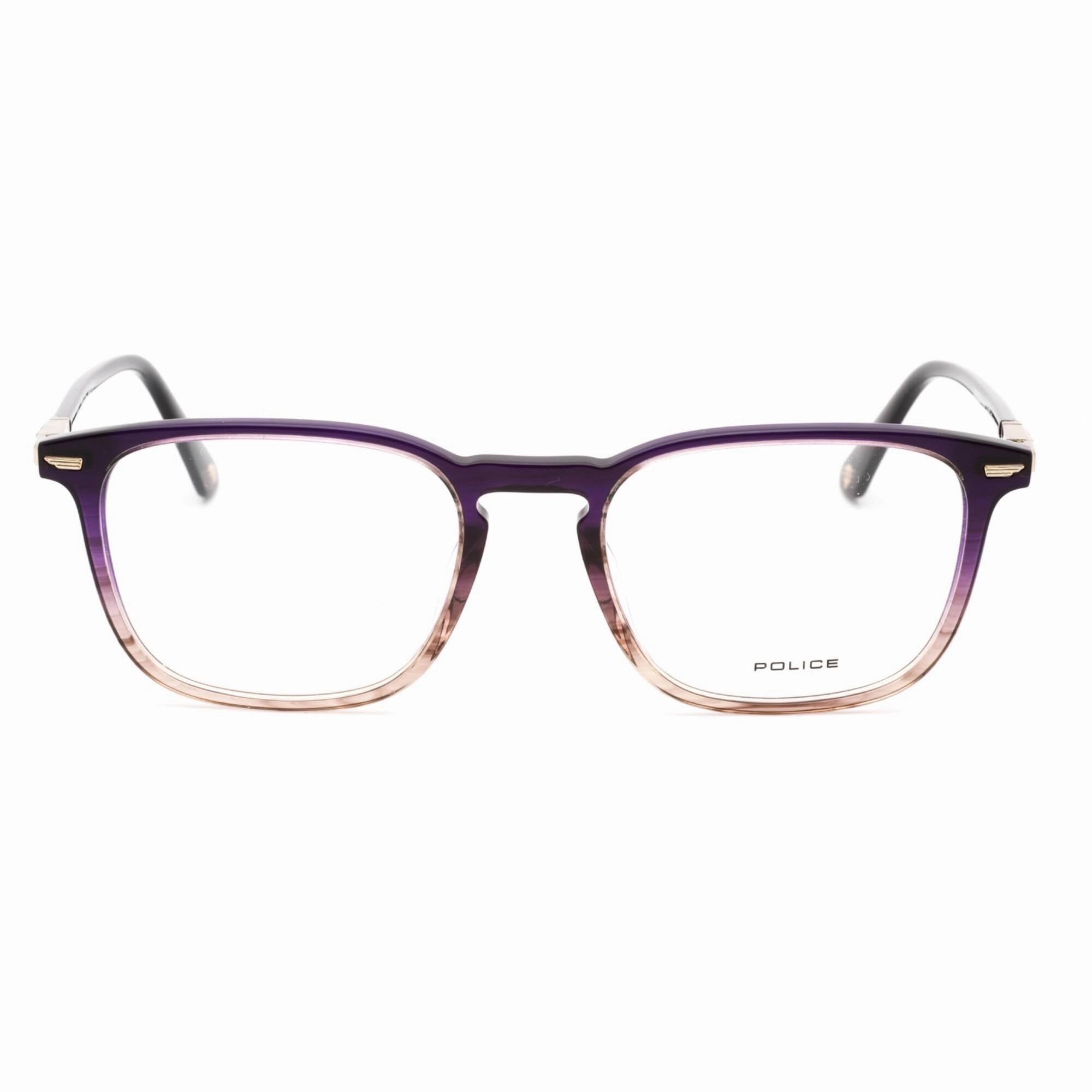 Police Men's Eyeglasses - Gradient Violet Acetate Square Full Rim Frame | VPLF81M 0D78