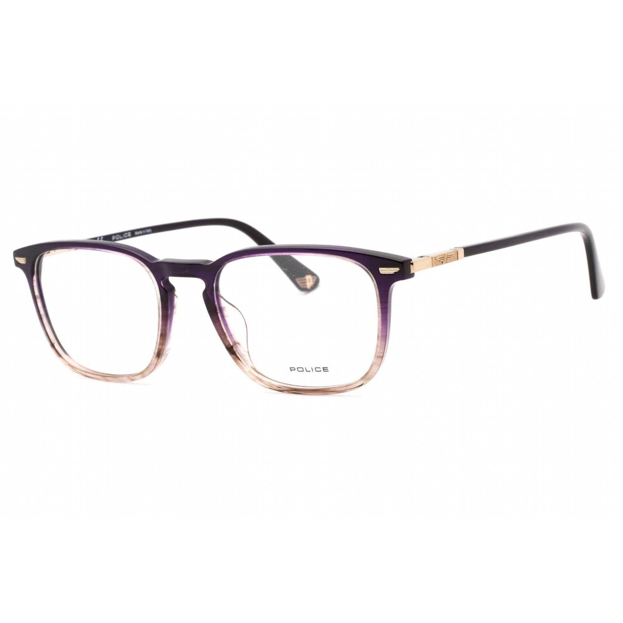 Police Men's Eyeglasses - Gradient Violet Acetate Square Full Rim Frame | VPLF81M 0D78