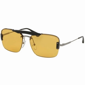 Prada Men's Sunglasses - Black Gun Metal Frame Yellow Lens | PRADA 0PR56VS M4Y0B733