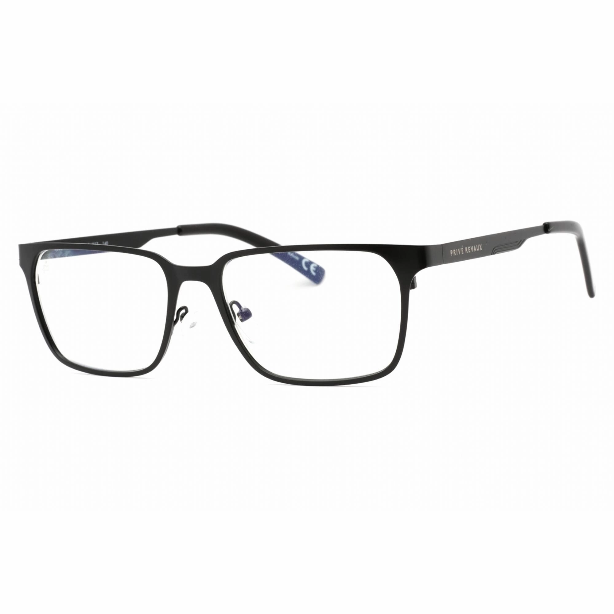 Prive Revaux Men's Eyeglasses - Metal Rectangular Frame | Spear Head Caviar Black