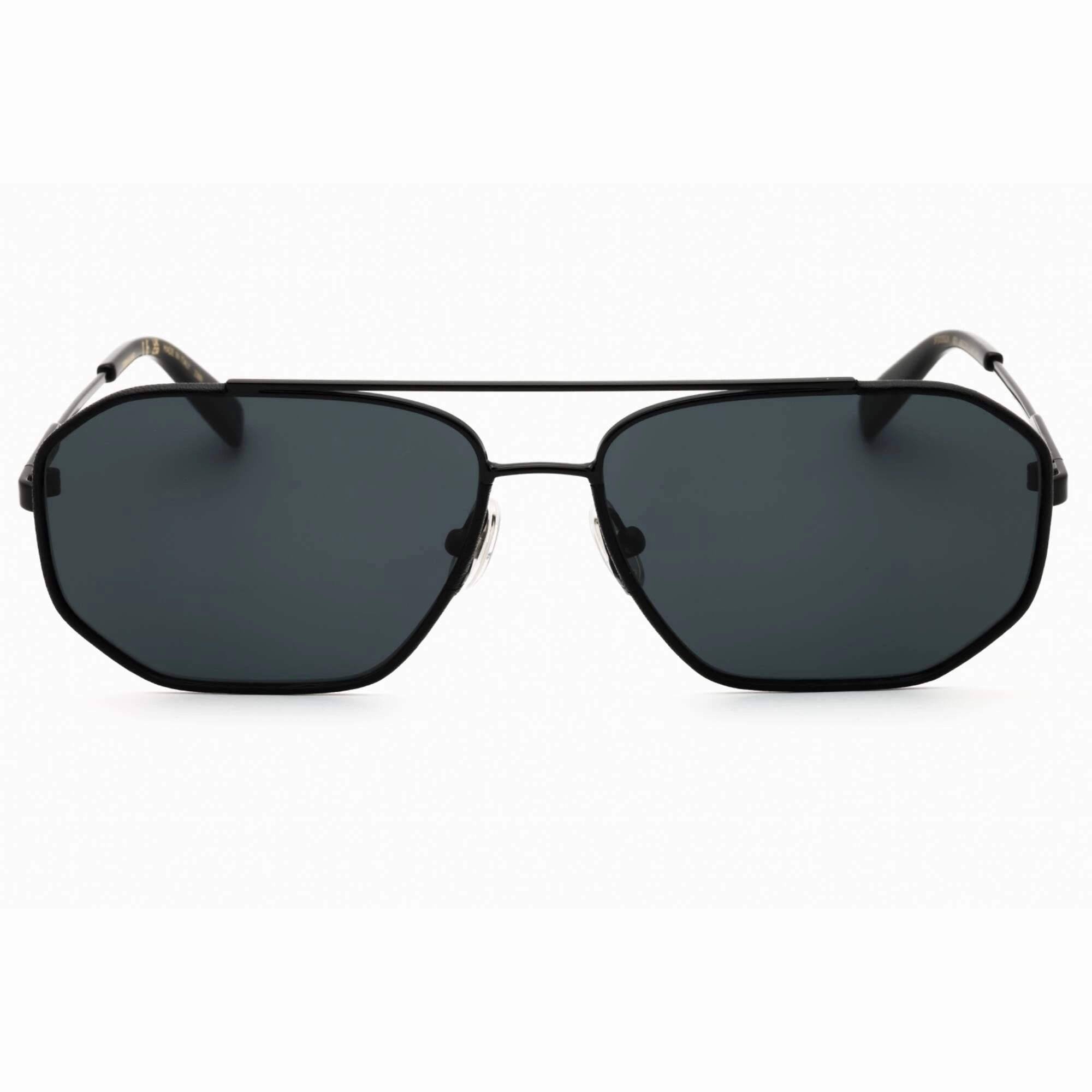 Salvatore Ferragamo Men's Sunglasses - Black Metal Navigator Frame | SF303SLN 001