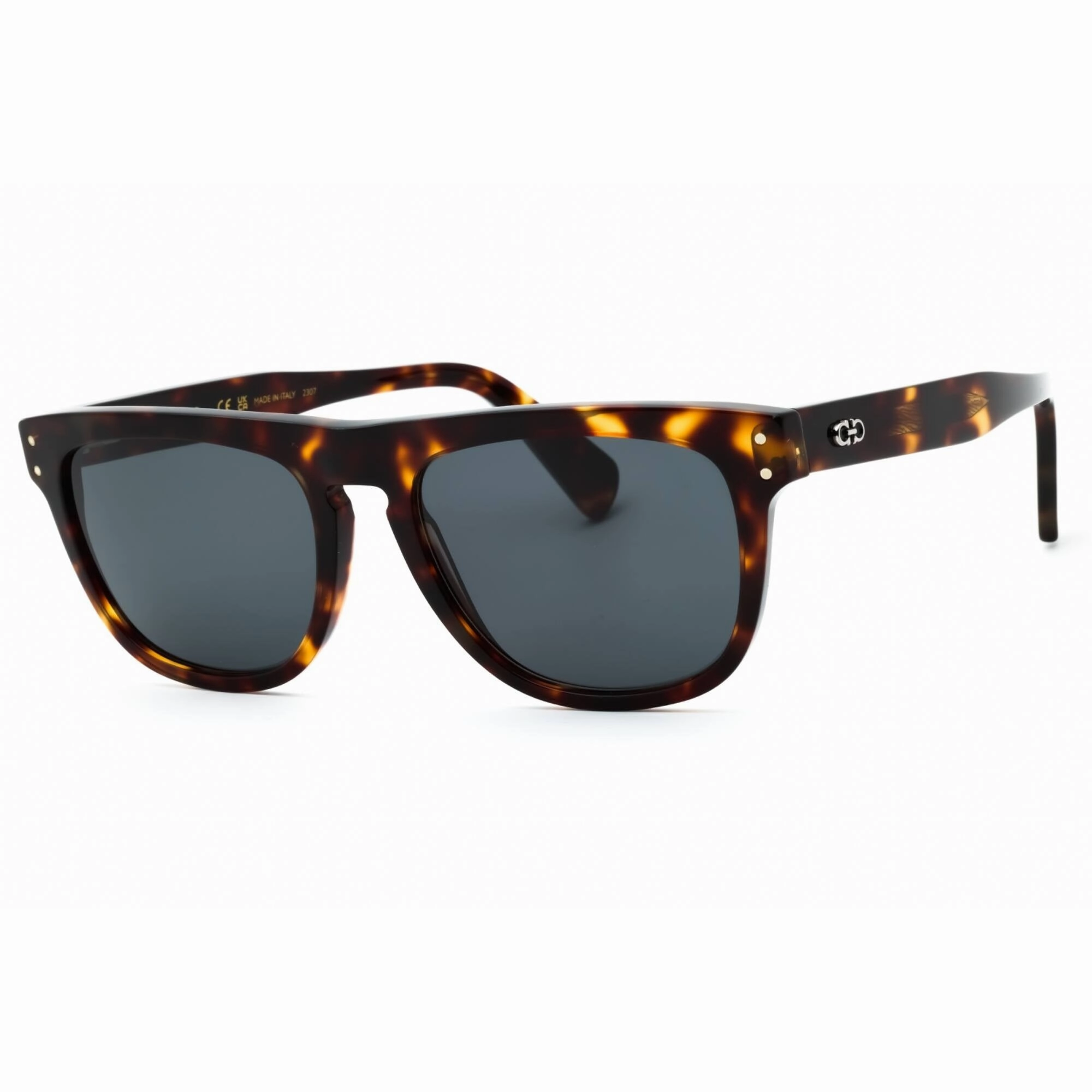Salvatore Ferragamo Men's Sunglasses - Tortoise Frame Dark Grey Lens | SF1111S 242