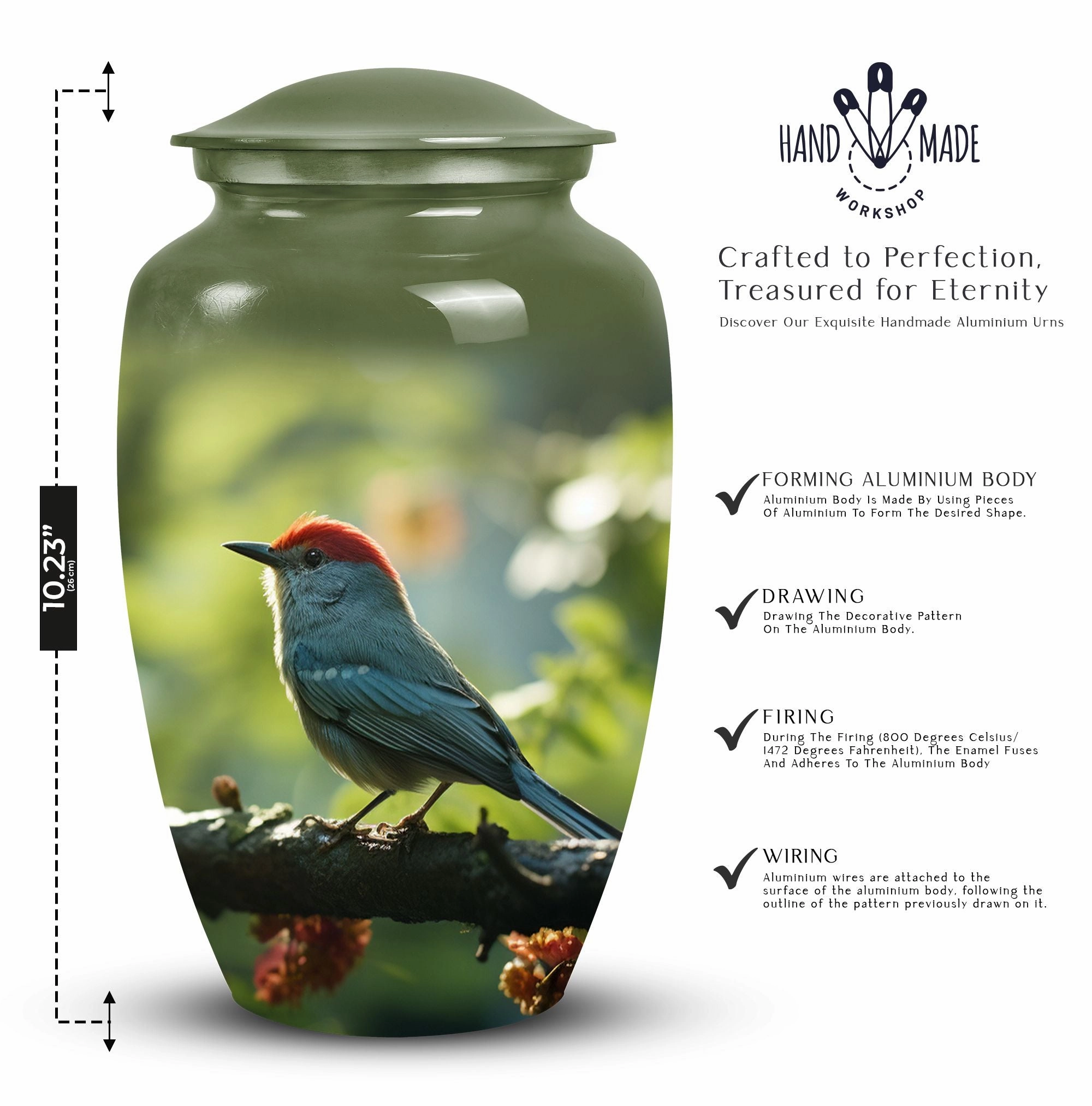 Sparrow Cremation Urn for Adult Men Ashes