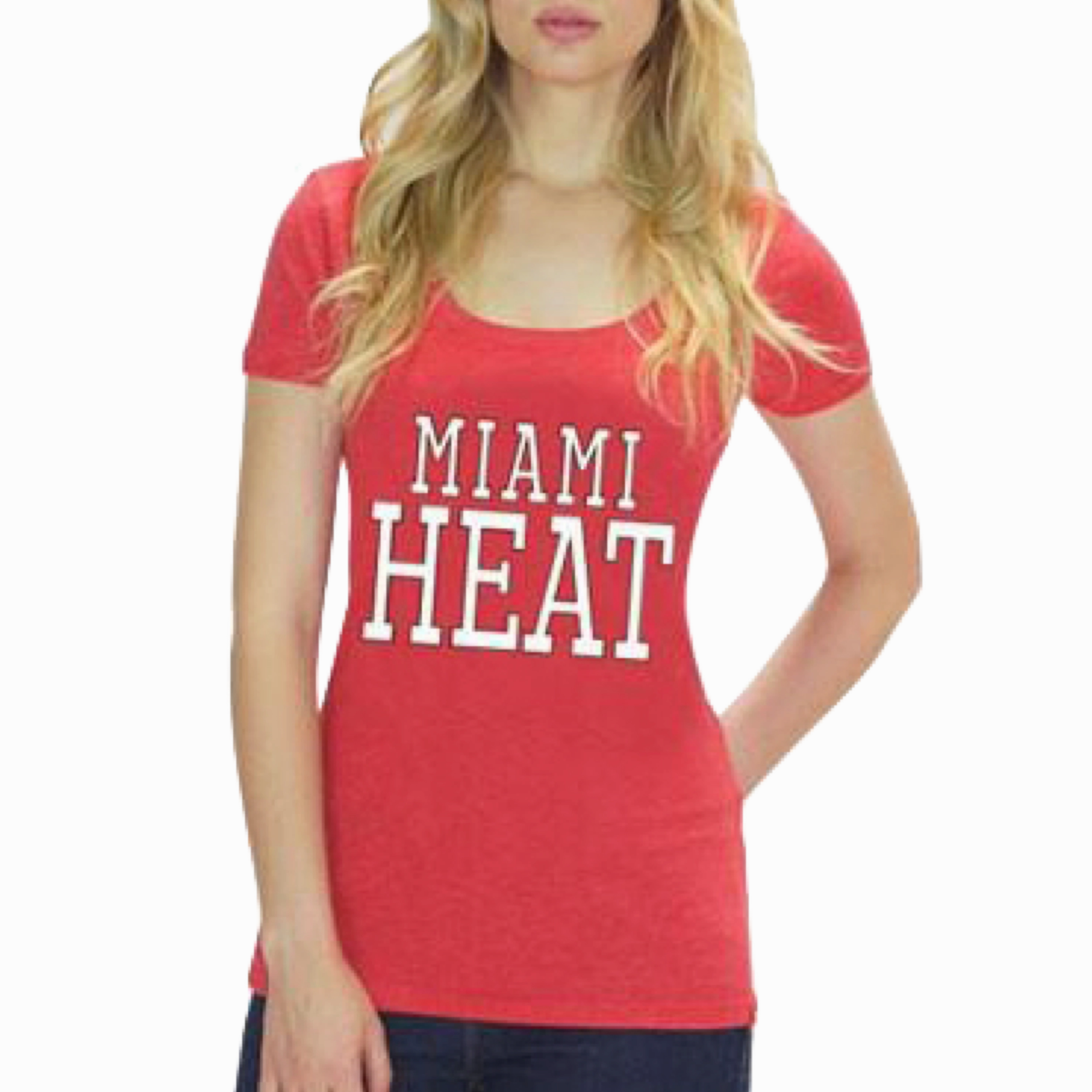 Sportiqe Miami HEAT Ladies La Brea Scoop Tee