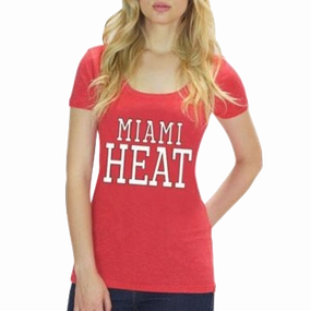 Sportiqe Miami HEAT Ladies La Brea Scoop Tee