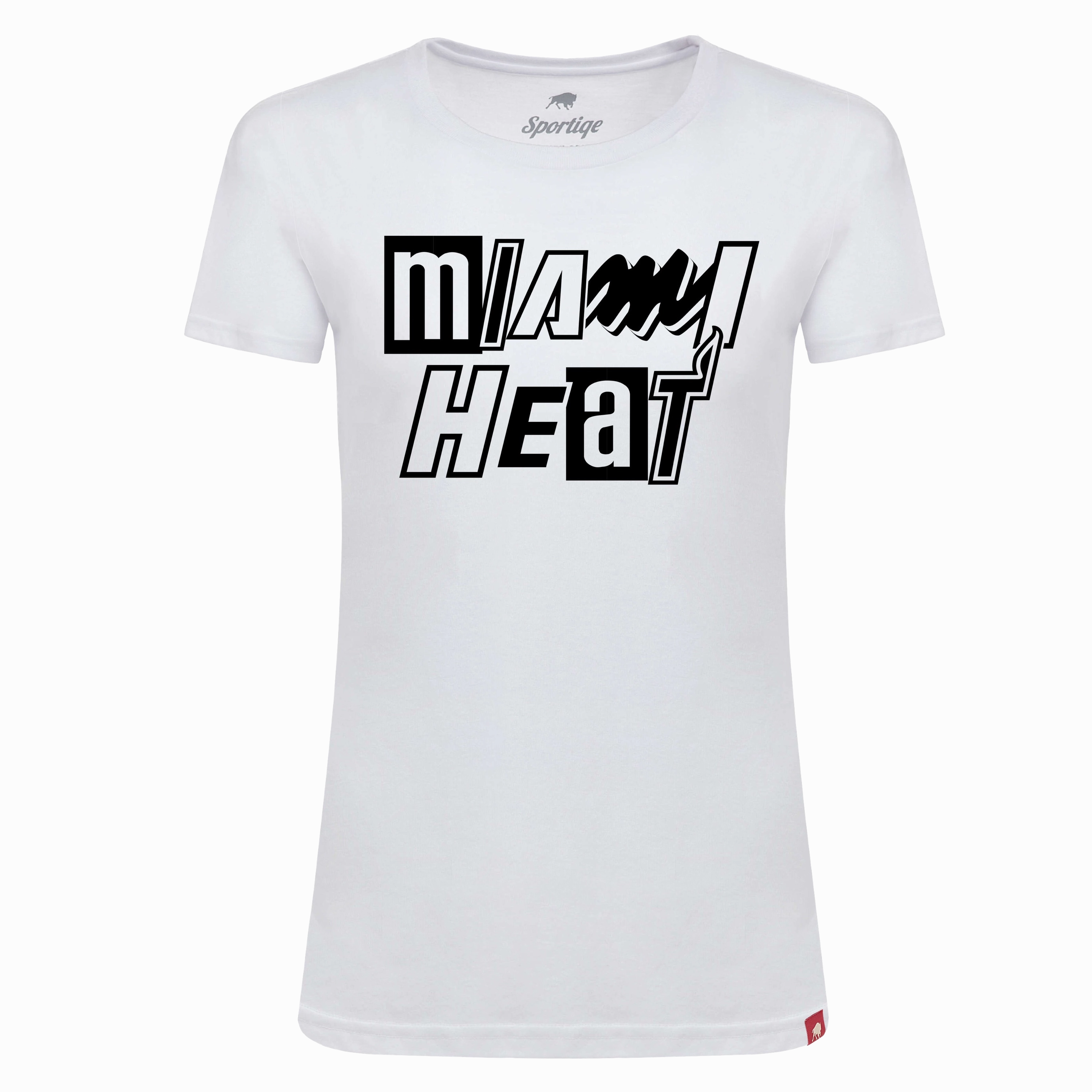 Sportiqe Miami HEAT Mashup Women's White Tee