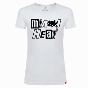 Sportiqe Miami HEAT Mashup Women's White Tee