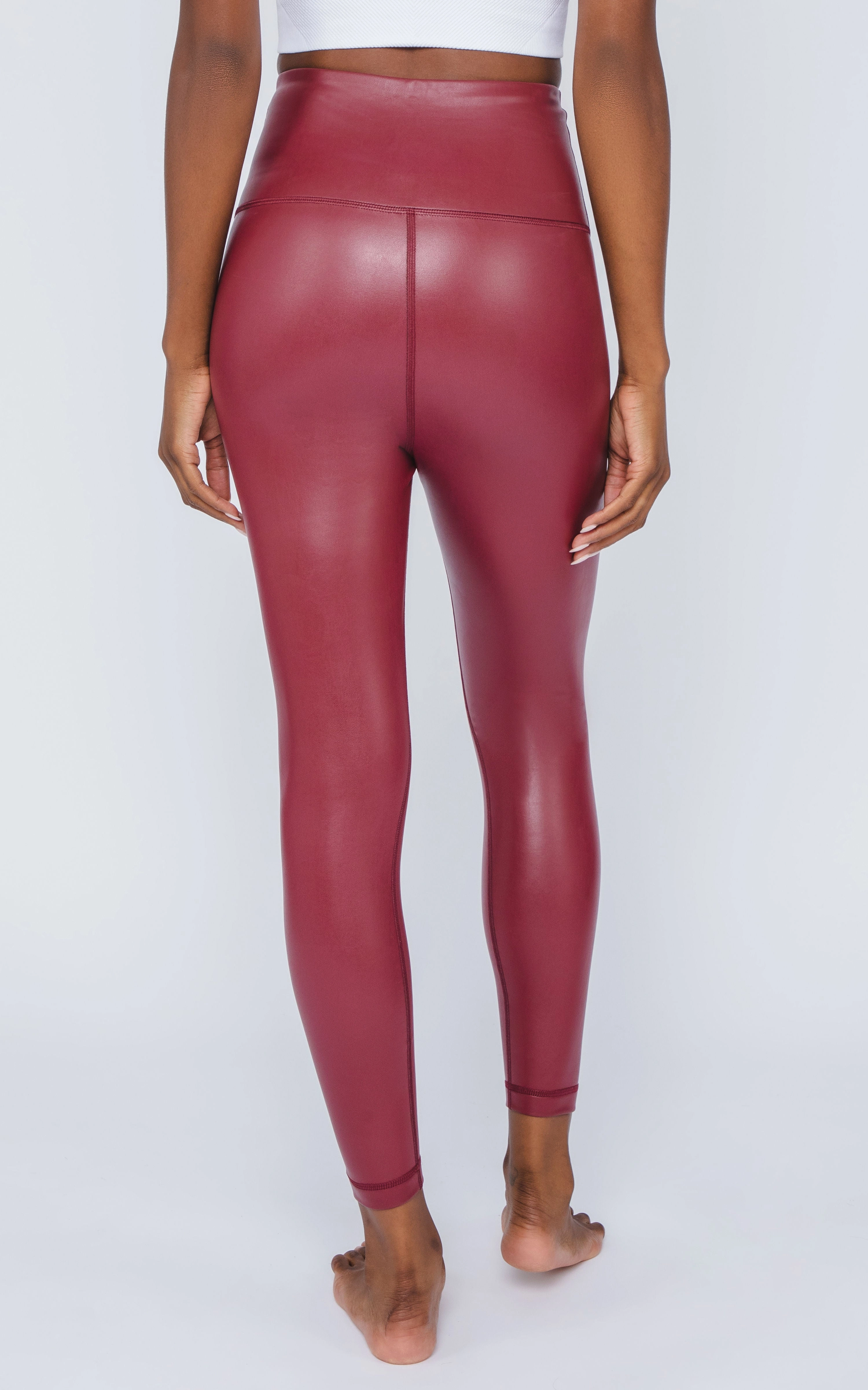 Super High Waist Faux Leather 7/8 Ankle