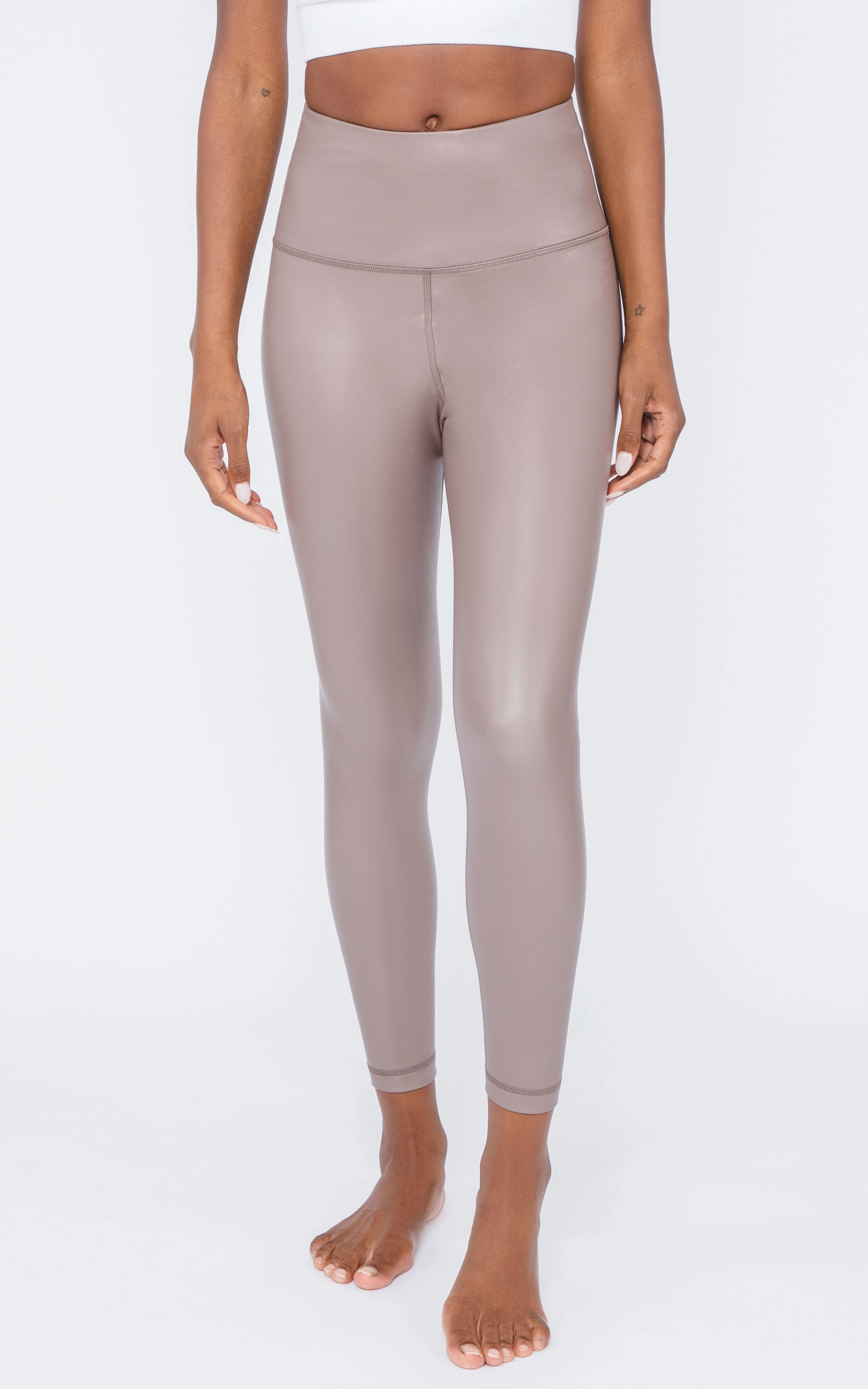 Super High Waist Faux Leather 7/8 Ankle