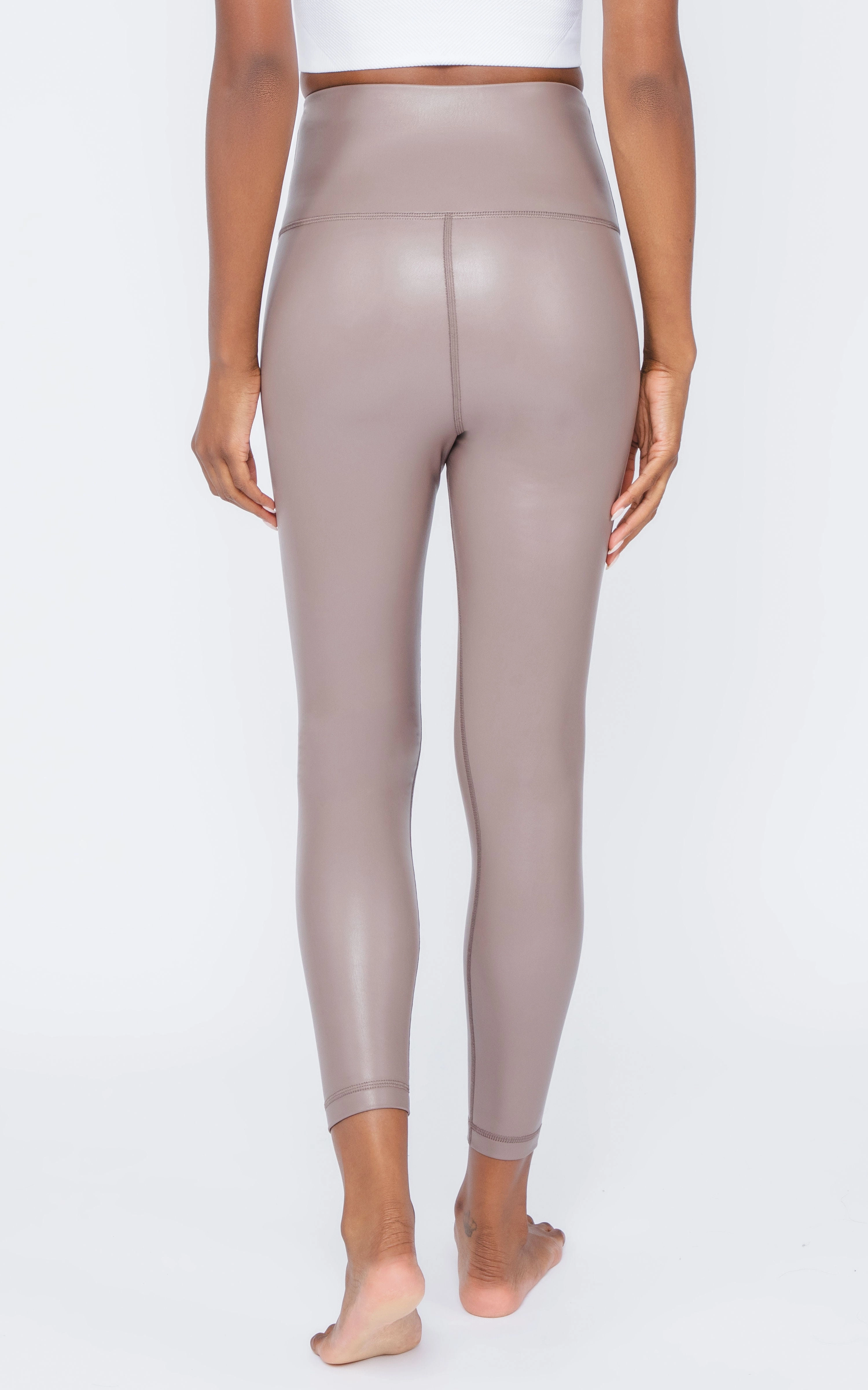 Super High Waist Faux Leather 7/8 Ankle