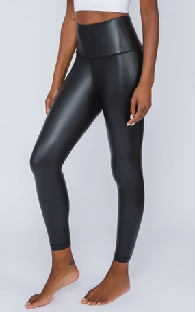 Super High Waist Faux Leather 7/8 Ankle