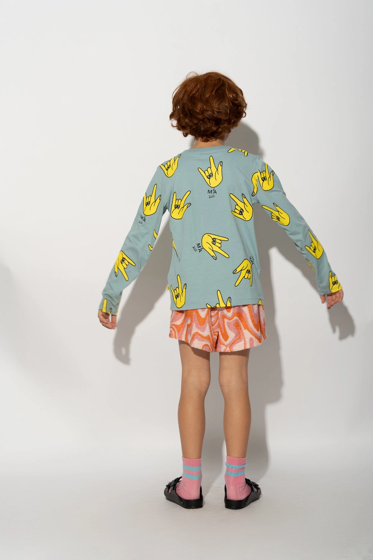 TERRY WAVY PRINT SHORTS