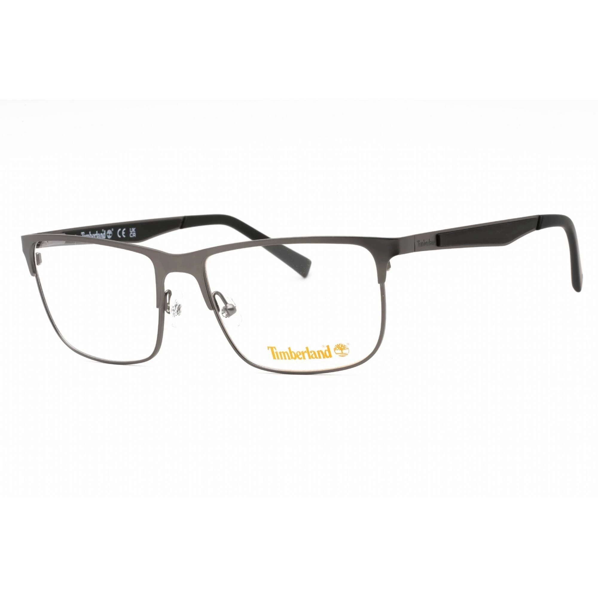 Timberland Men's Eyeglasses - Matte Dark Nickeltin Rectangular Frame | TB1710 007