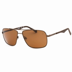 Timberland Men's Sunglasses - Dark Brown/Other Aviator Full Rim Frame | TB9107 50H