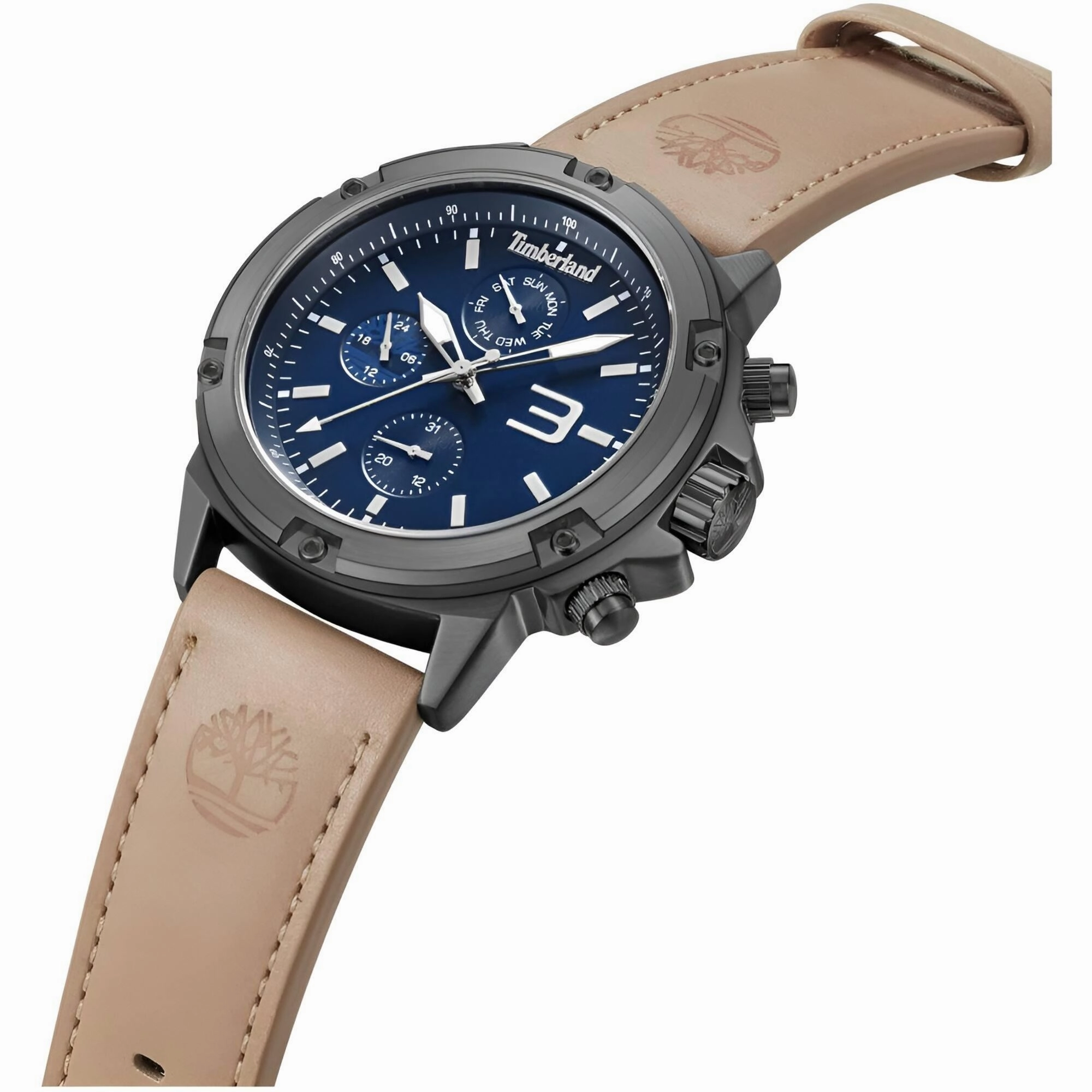 Timberland Men's Watch - Dress Sport Light Brown Leather Strap Quartz | TDWGF9002902