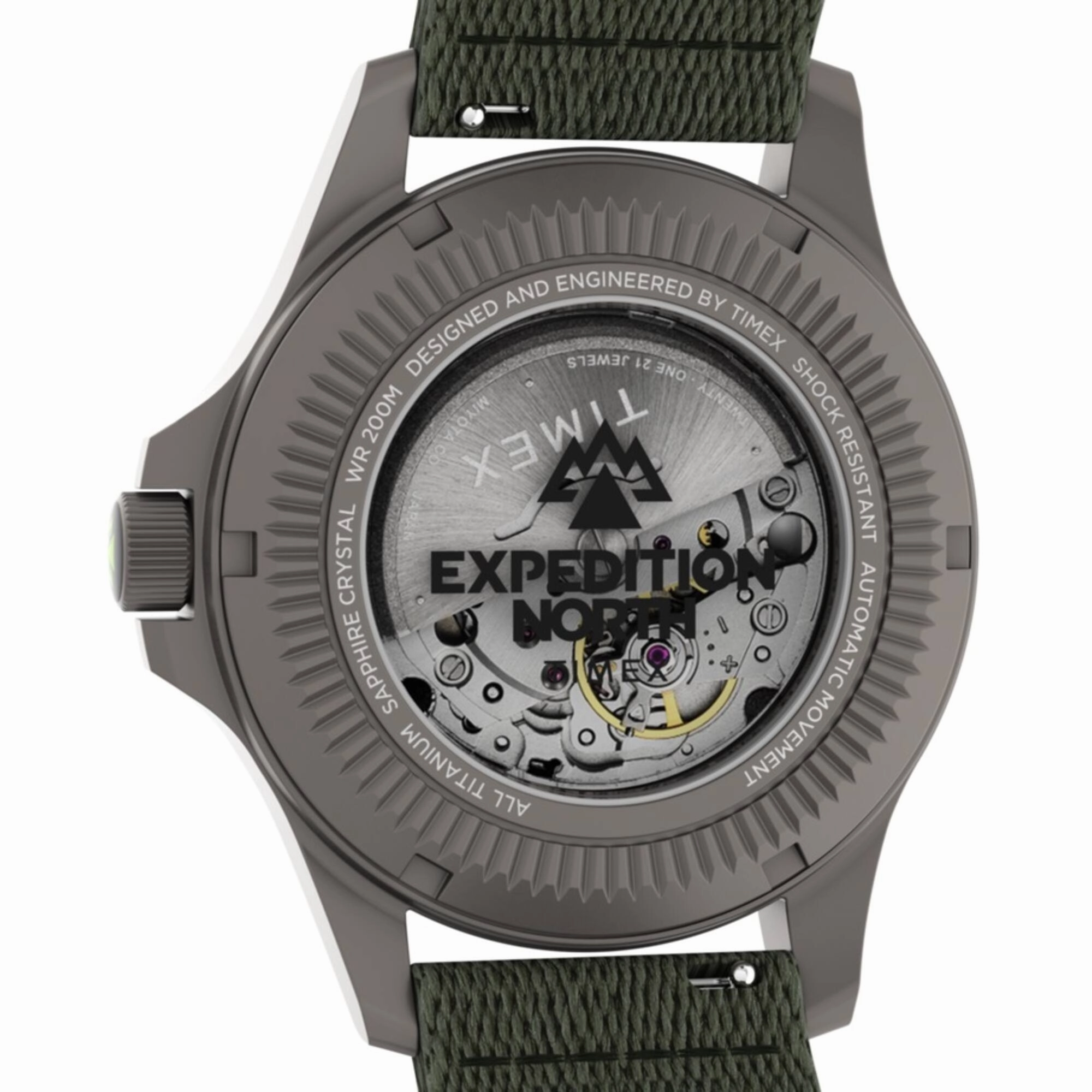 Timex Men's Watch - Expedition Automatic Titanium Case Green Strap | TW2V95300JR