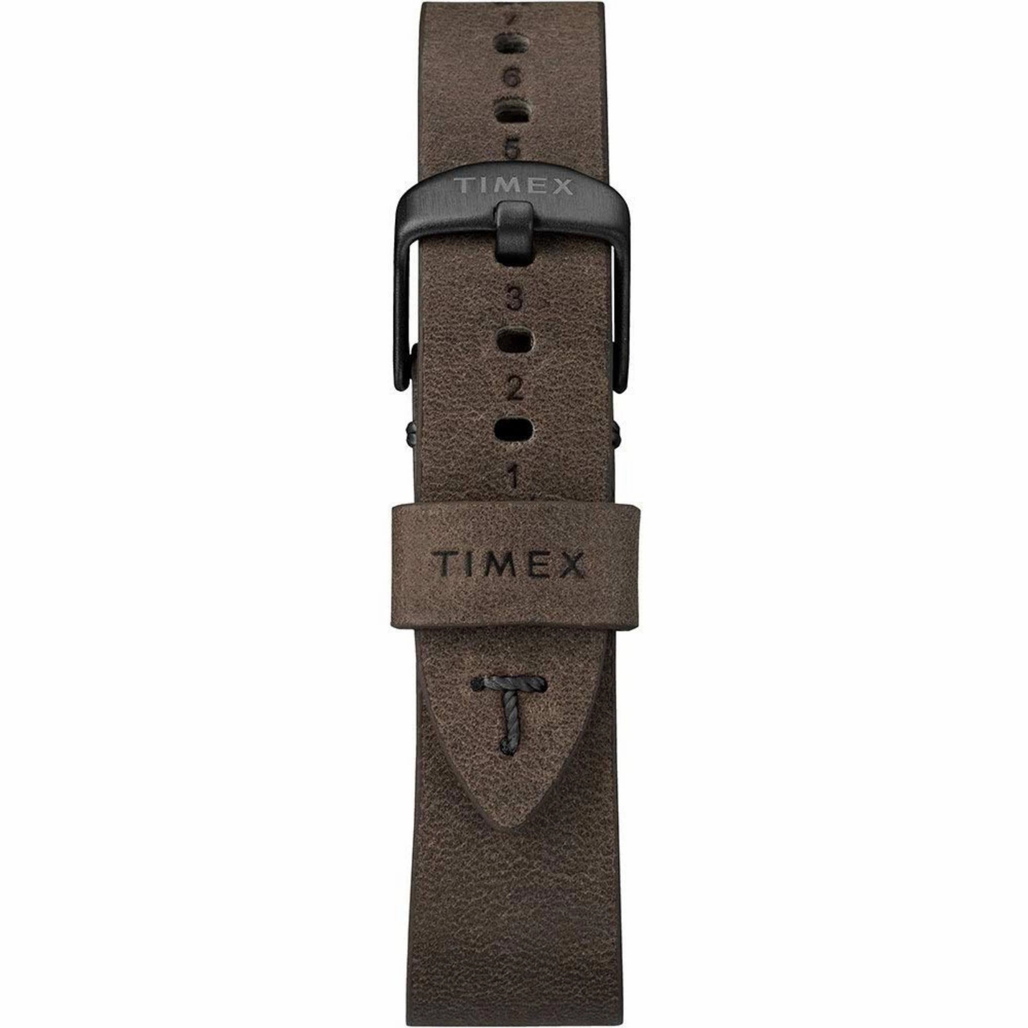 Timex Men's Watch - MK1 Quartz Black Stainless Steel Case Brown Strap | TW2R96900
